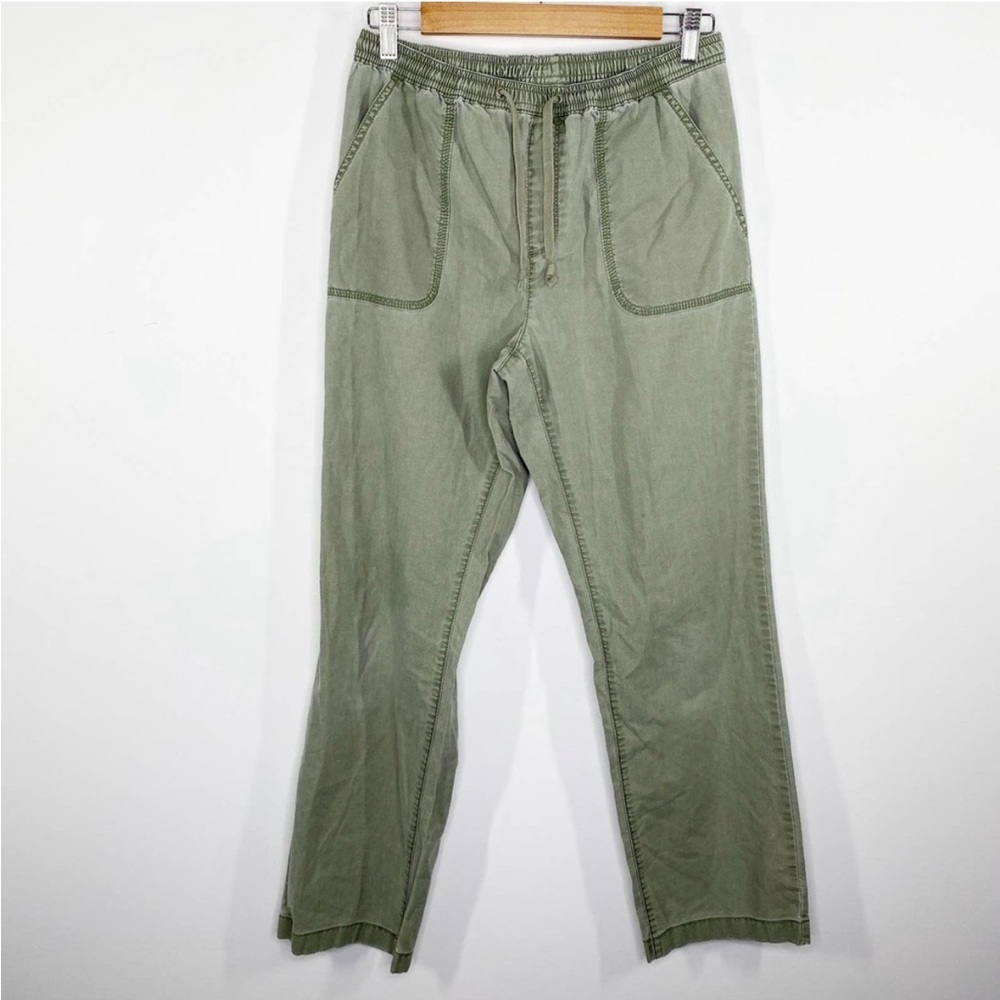 LL Bean Classic Fit Straight Leg 100% Cotton Drawstring Pants Women's Size 6